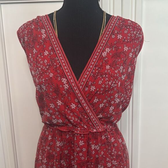 Max Studio Red Floral Dress NWT - Picture 3 of 7